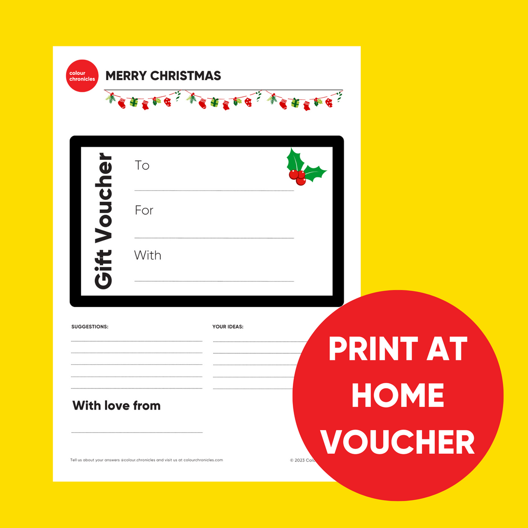 A gift voucher to print at home