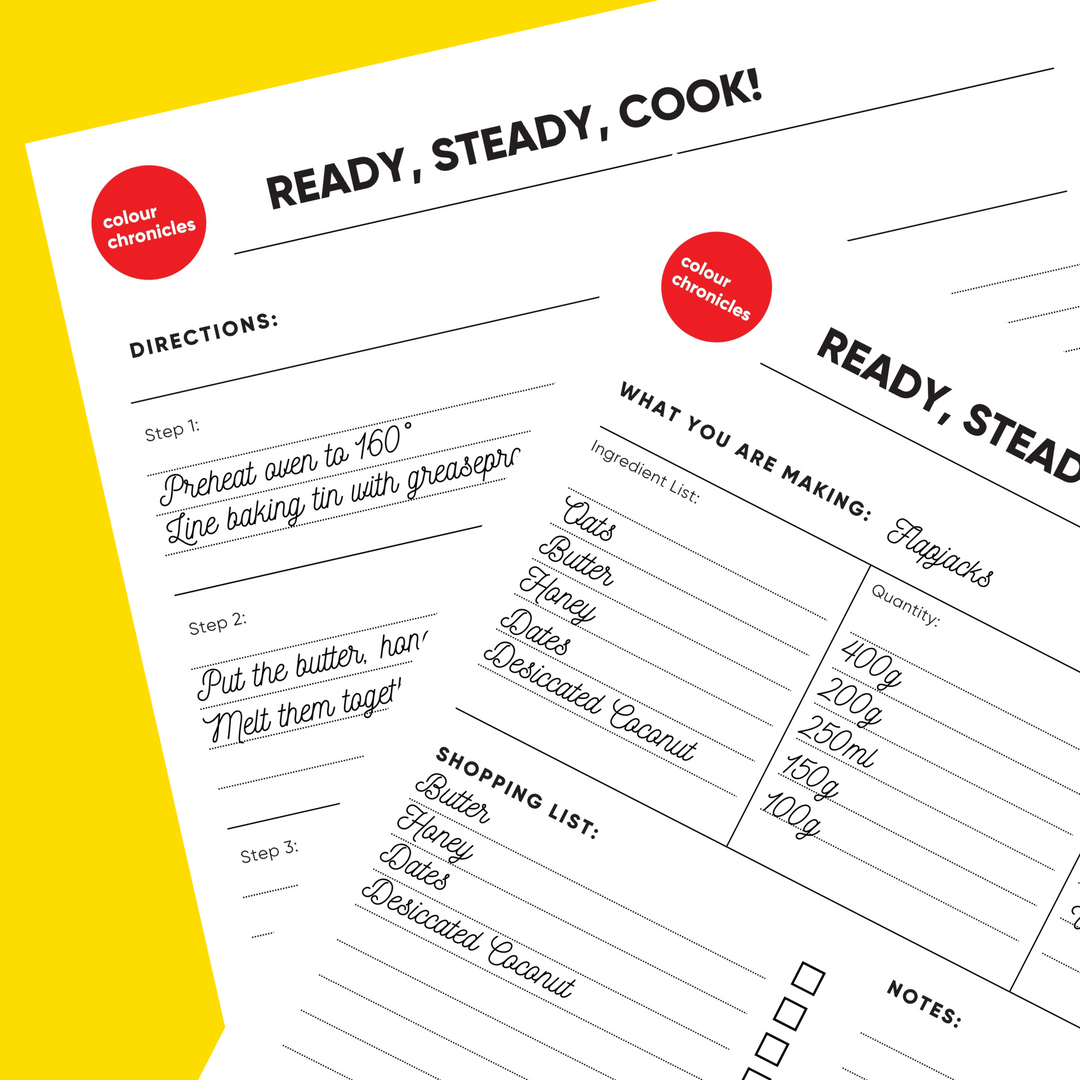 Ready, Steady, Cook! FREE Digital Download Recipe Planner