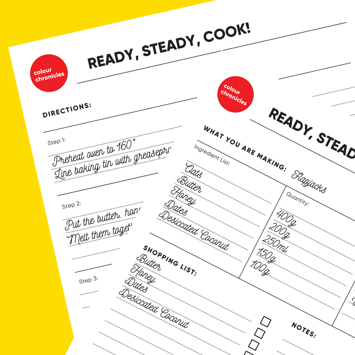 Ready, Steady, Cook! FREE Recipe Planner